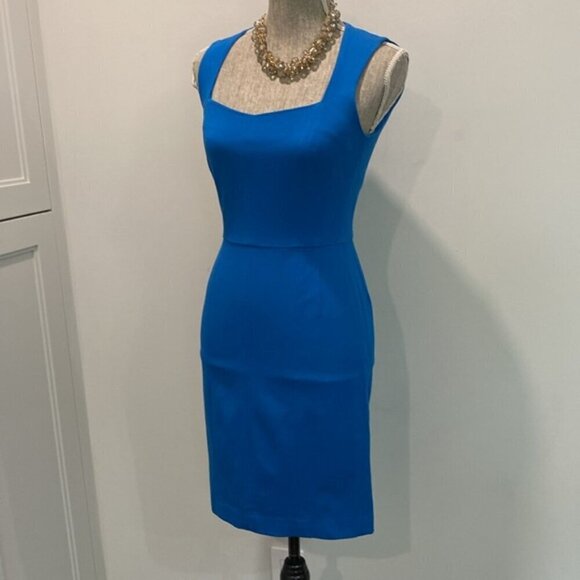 Banana Republic Blue Sleeveless Fitted Dress size 0 - Picture 4 of 13